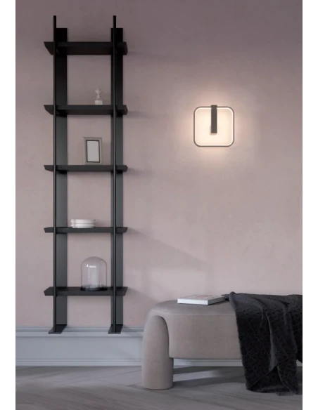 Redo Group - Orion Lampada da Parete Quadrata - Silver Coffee