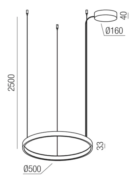 Redo Group - Orion Round Single Pendant Lamp - Silver Coffee