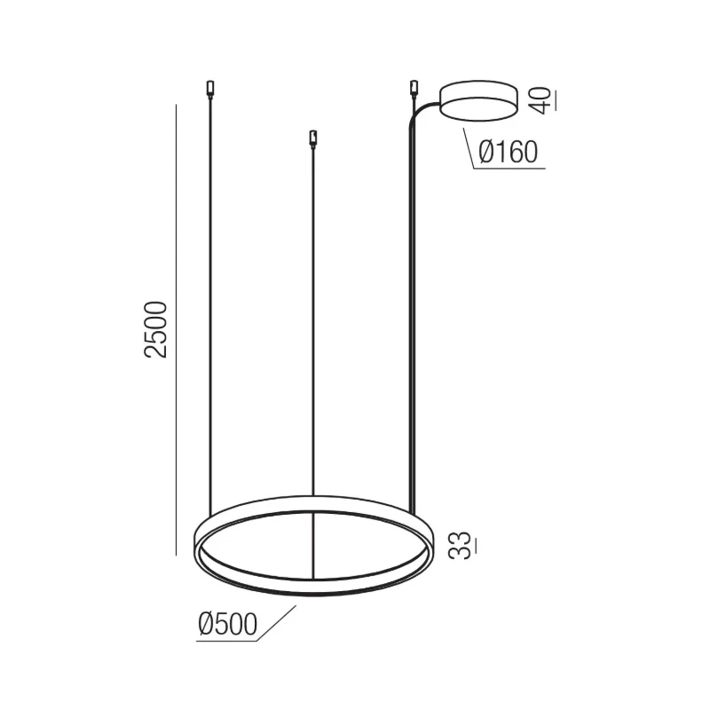 Redo Group - Orion Round Single Pendant Lamp - Matt Black