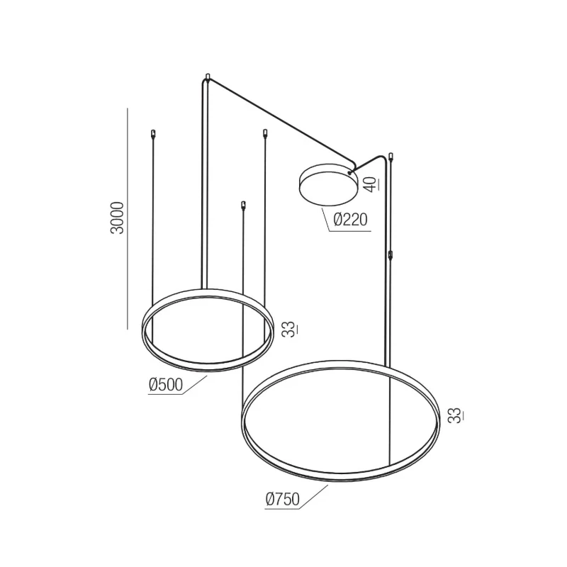 Redo Group - Orion Lampada a Sospensione Multipla Rotonda - Silver Coffee