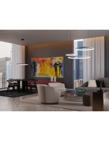 Redo Group - Orion Round Multiple Pendant Lamp - Matt Black