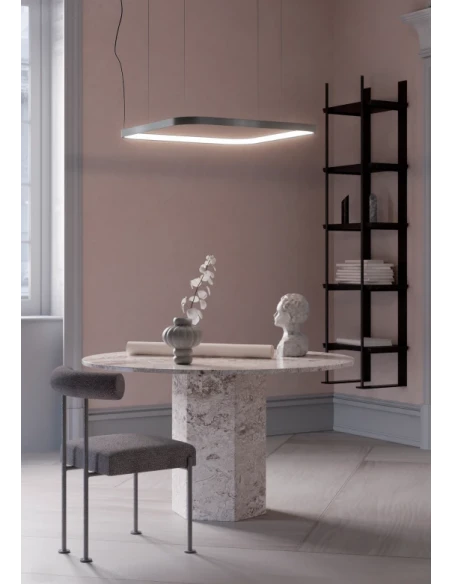 Redo Group - Orion Lampada a Sospensione Singola Quadrata - Silver Coffee