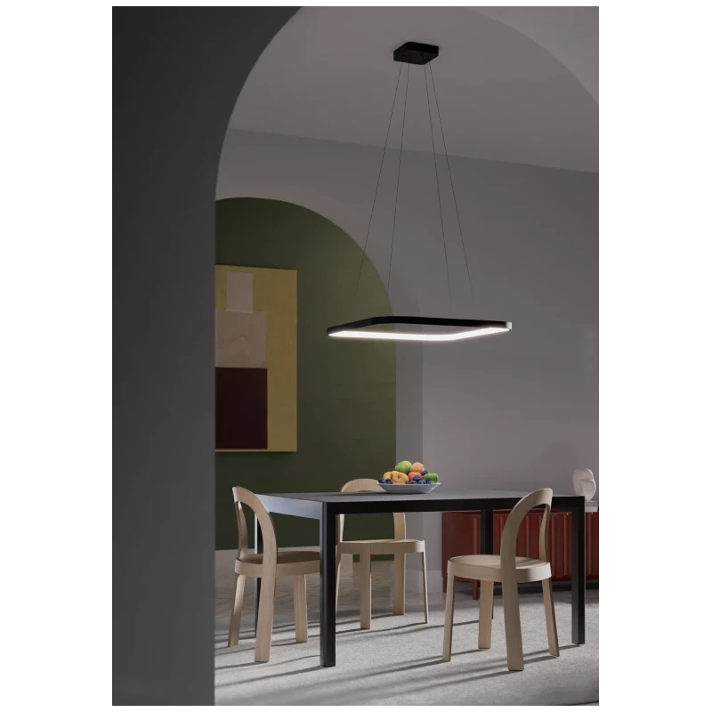 Redo Group - Orion Square Single Pendant Lamp - Silver Coffee