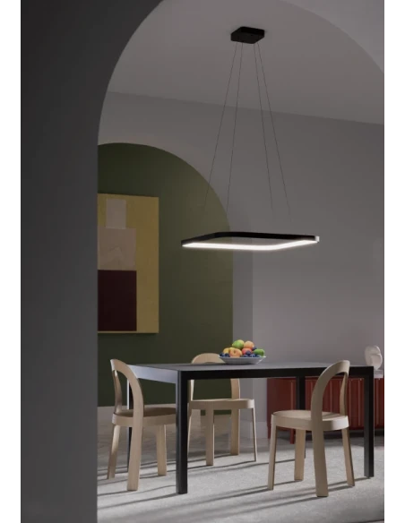 Redo Group - Orion Square Single Pendant Lamp - Silver Coffee