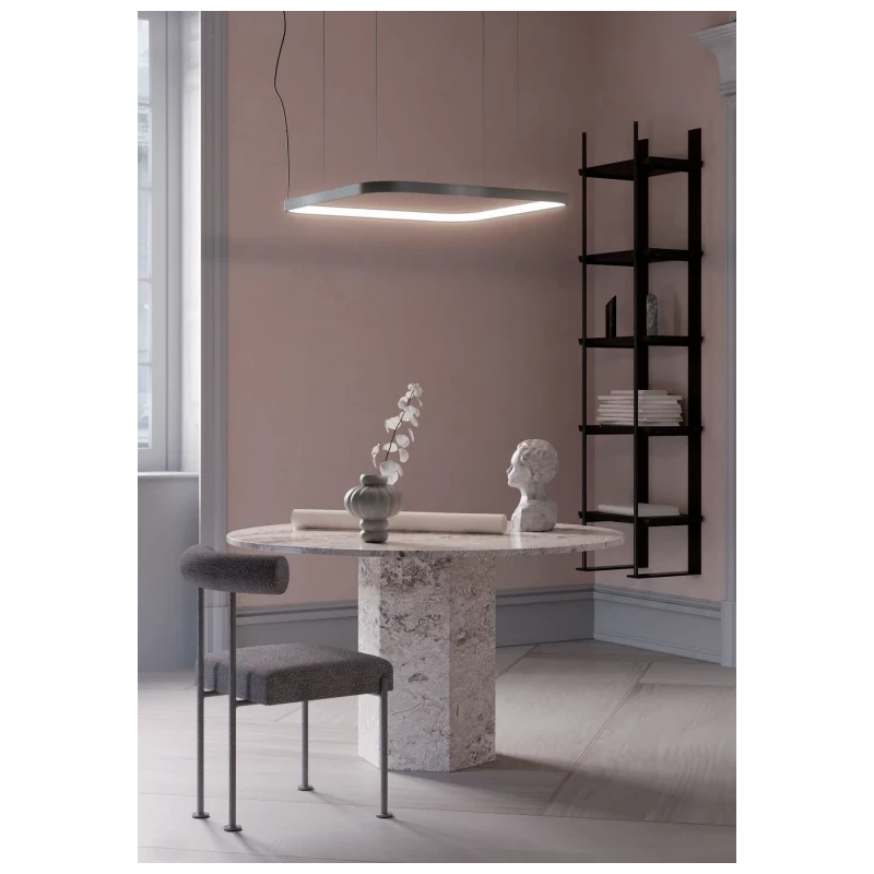 Redo Group - Orion Square Single Pendant Lamp - Foggy Nickel