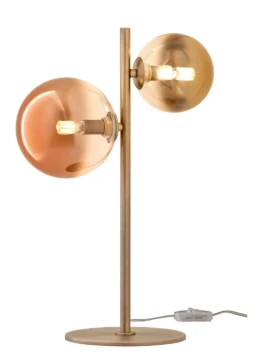 Redo Group - Roy Double Table Lamp - Shaded Gold / Shaded Coffee