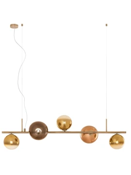 Redo Group - Roy Linear Pendant Lamp - Shaded Gold / Shaded Coffee