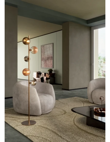 Redo Group - Roy Floor Lamp - Shaded Gold / Shaded Coffee