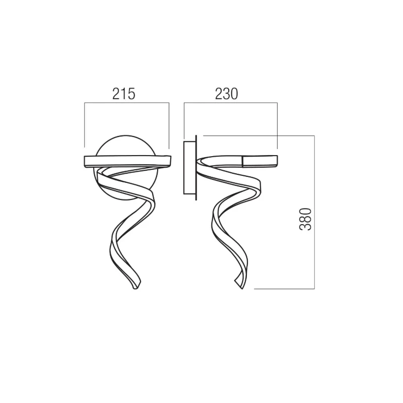 Redo Group - Scroll Lampada da Parete - Bronzo Opaco