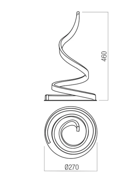 Redo Group - Scroll Lampada da Tavolo - Nero  Opaco