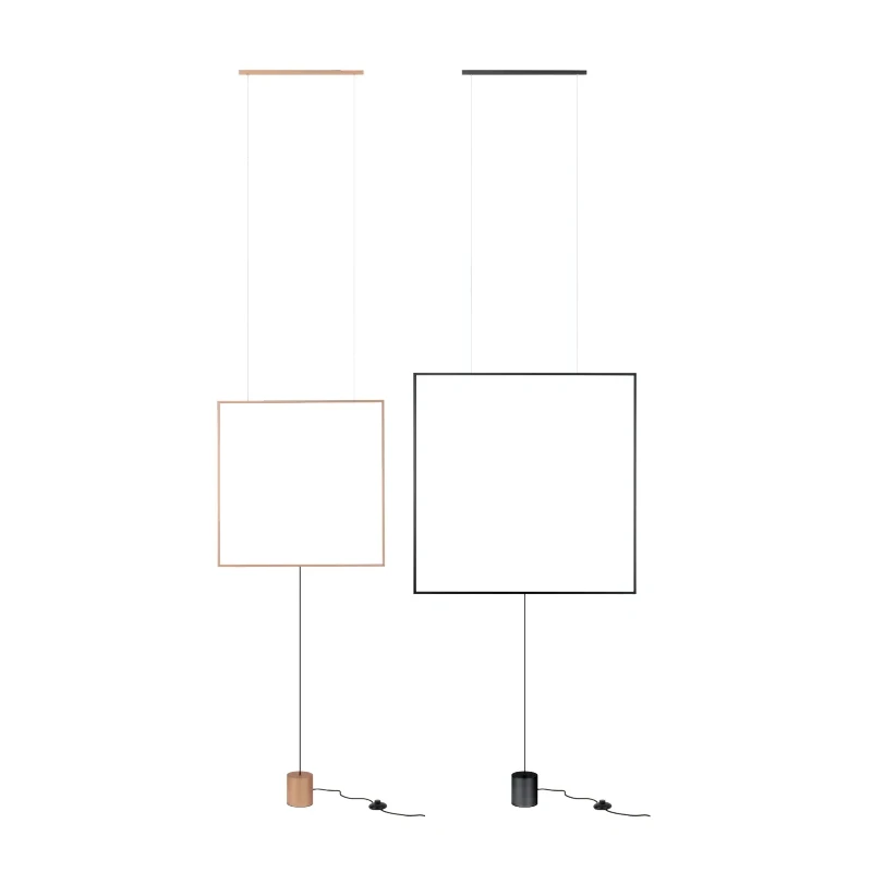 Redo Group - Slick Square Pendant / Floor Lamp - Matt Gold