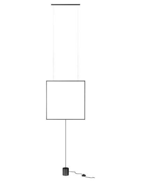 Redo Group - Slick Square Pendant / Floor Lamp - Matt Black