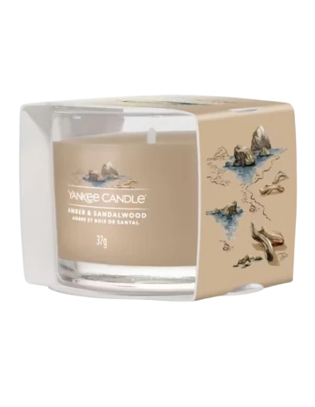 Yankee Candle - Amber & Sandalwood - Candela Votiva in Vetro