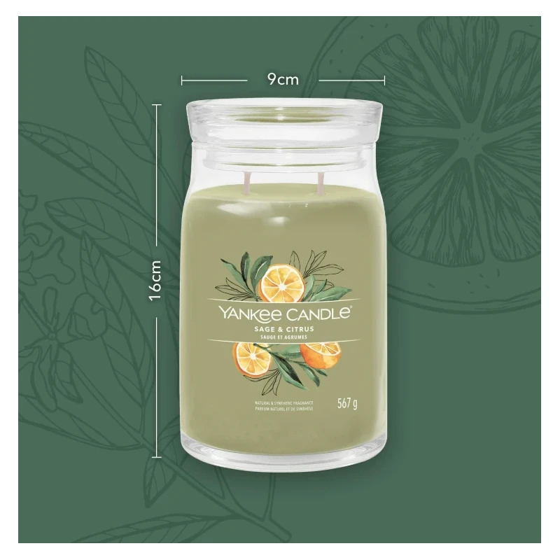 Yankee Candle - Sage & Citrus  Candela in Giara Grande