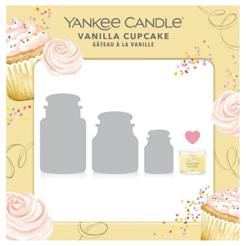 Yankee Candle - Vanilla Cupcake - Candela Votiva in Vetro