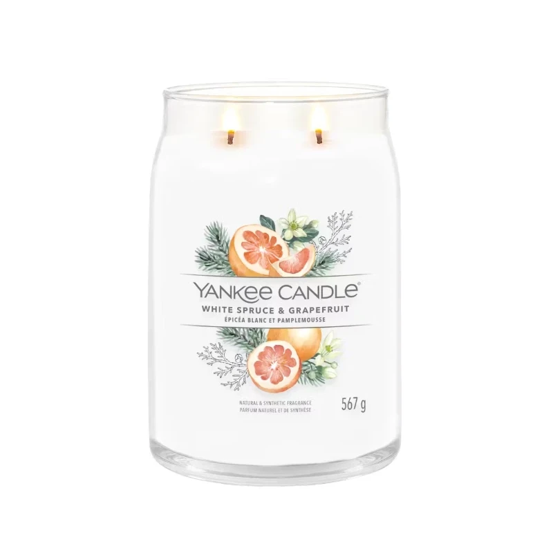 Yankee Candle - White Spruce & Grapefruit Candela in Giara Grande