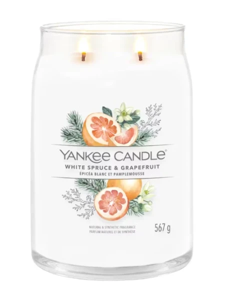 Yankee Candle - White Spruce & Grapefruit Candela in Giara Grande