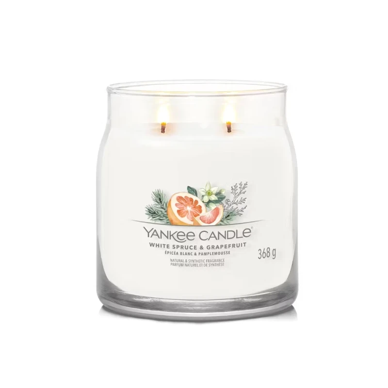 Yankee Candle - White Spruce & Grapefruit Candela in Giara Media