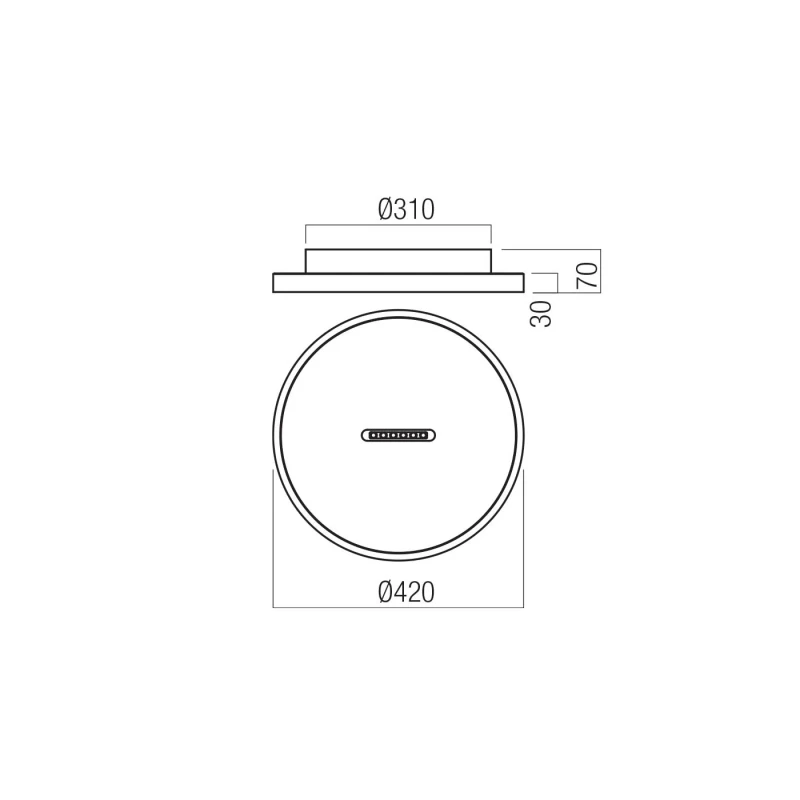 Redo Group - Button Ceiling Lamp - Black