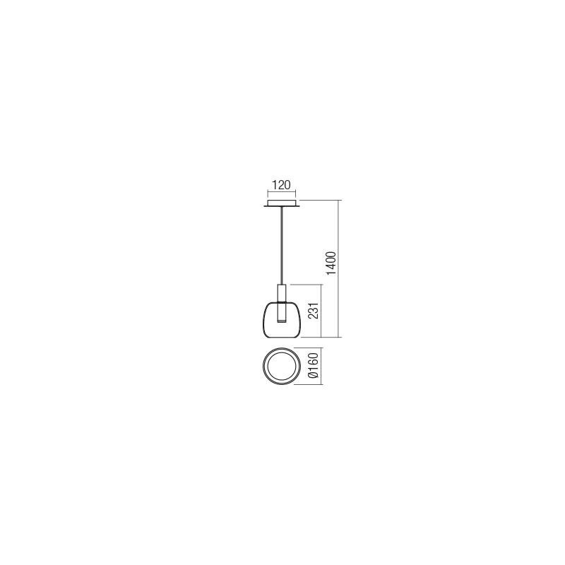 Redo Group - Candela Pendant Lamp - Black