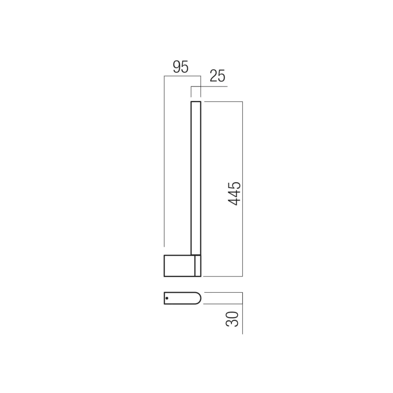 Redo Group - Cityline Lampada da parete - Silver Coffee