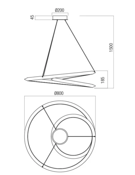 Redo Group - Storm Lampada a Sospensione - Oro Opaco