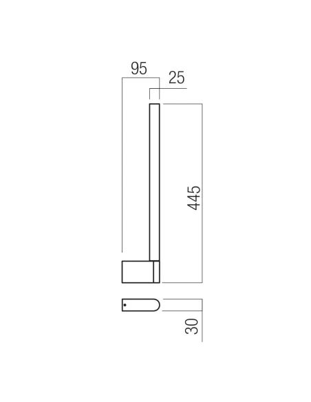 Redo Group - Cityline Lampada da Parete - Foggy Nickel
