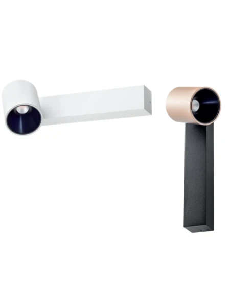 Redo Group - Takto Wall / Ceiling Lamp - Matte Black / Foggy Nickel