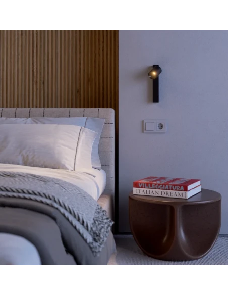 Redo Group - Takto Wall / Ceiling Lamp - Matte Black / Foggy Nickel