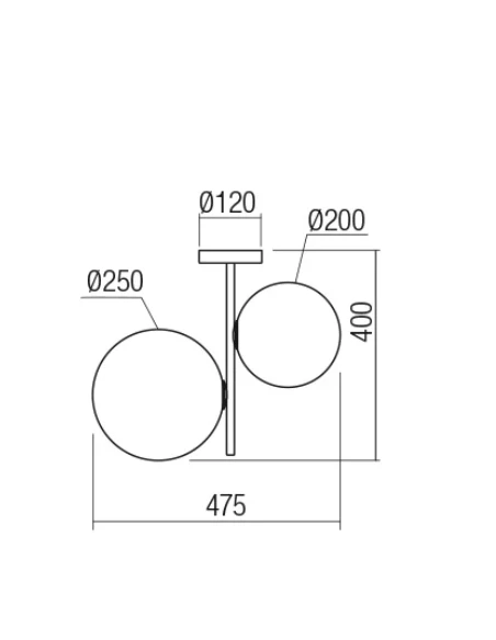Redo Group - Talis Lampada da Soffitto - Bronzo Spazzolato