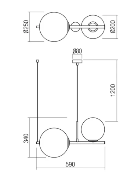 Redo Group - Talis Pendant Lamp - Brushed Bronze