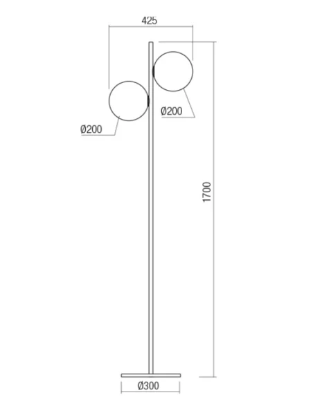 Redo Group - Talis Floor Lamp - Matt Black