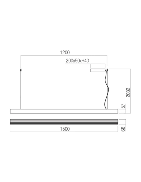 Redo Group - Cityline Pendant Lamp - Silver Coffee / Matte Black