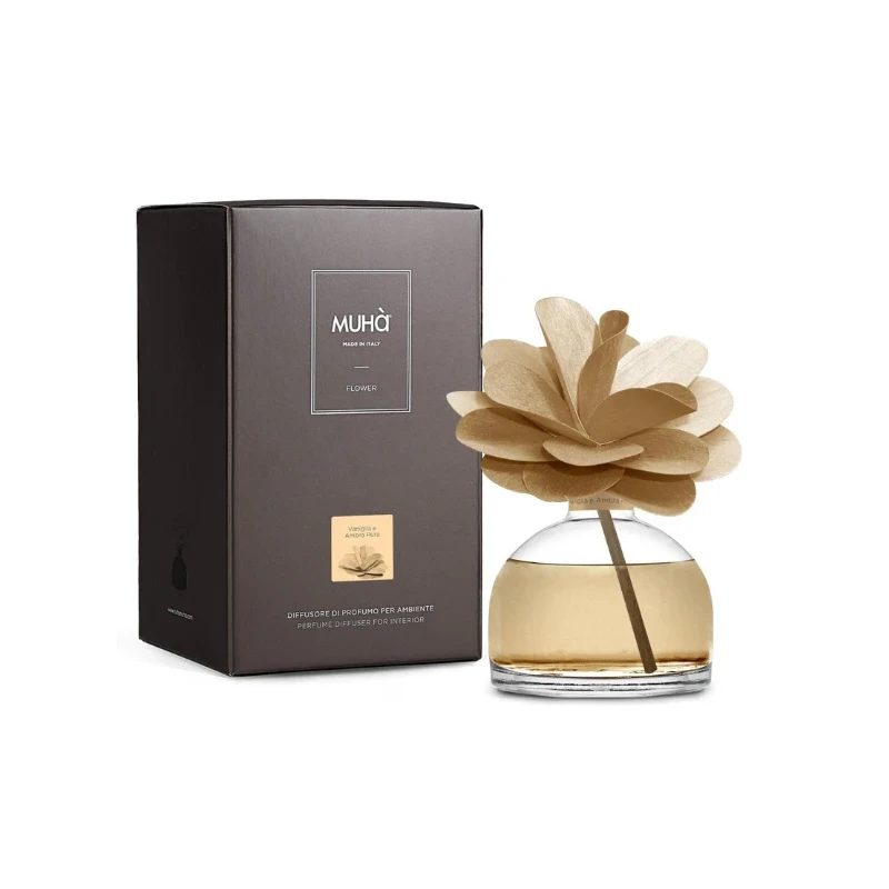 Muhà - Diffusore Flower - Vaniglia e Ambra Pura 200 ml