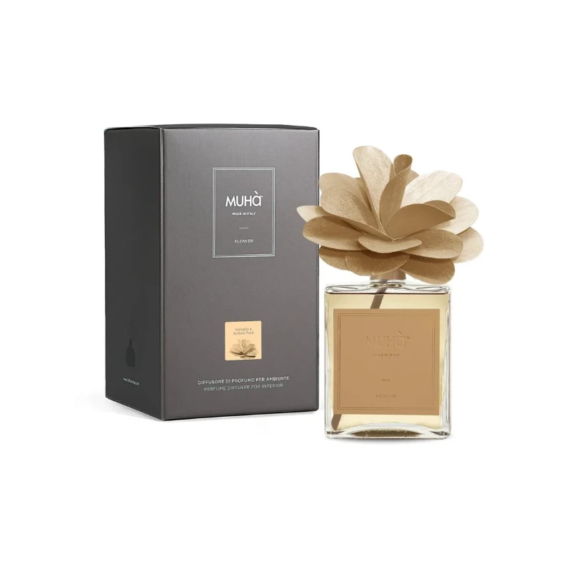 Muhà - Diffusore Flower - Vaniglia e Ambra Pura 500 ml