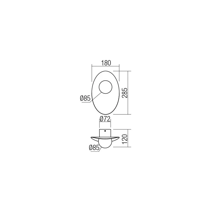 Redo Group - Cody Wall lamp - Black and matt gold