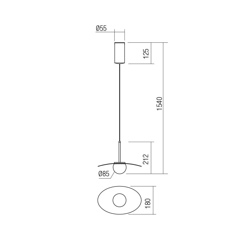 Redo Group - Cody Single Pendant Lamp - Matt Black