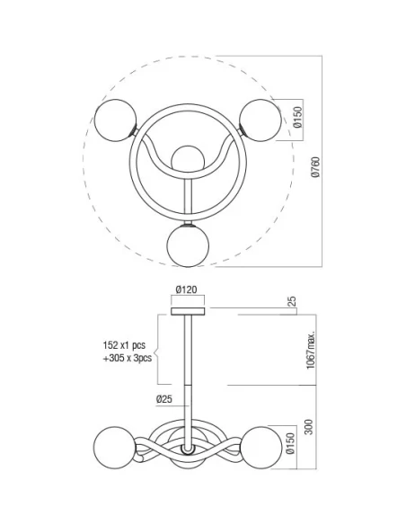 Redo Group - Confusio Lampada a sospensione - Nero Opaco
