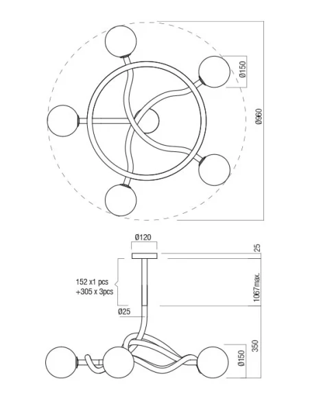 Redo Group - Confusio Pendant Lamp - Matt Black