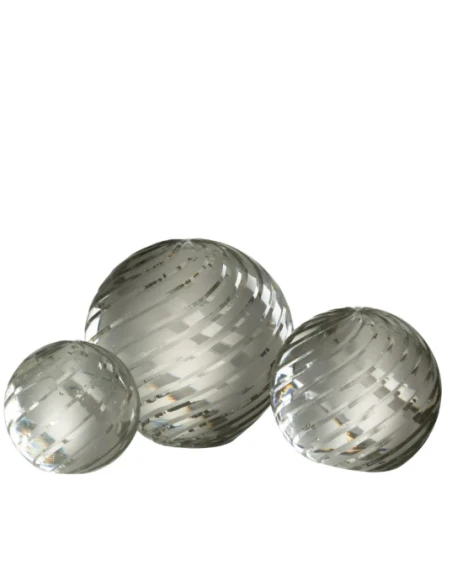 J-Line - Fermacarte Ondes - Vetro Trasparente