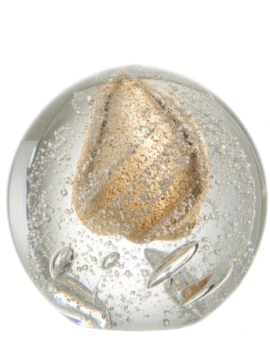 J-Line - Fermacarte Bolle - Vetro Oro