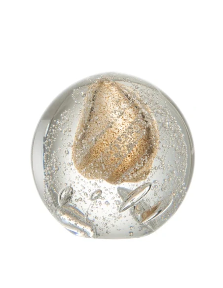 J-Line - Bubble Paperweight - Gold Glass