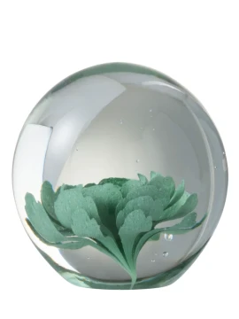 J-Line - Flower Paperweight -  Glass