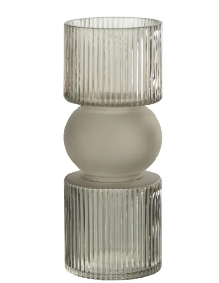 J-Line - Vaso / Portacandele Caramella - Grigio