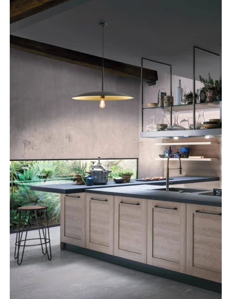 Redo Group - Cymbal Pendant Lamp - Matt Black/Matt Gold