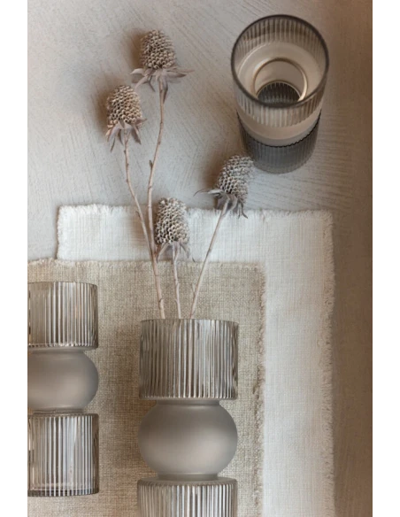 J-Line - Caramella Vase / Candle Holder - Grey