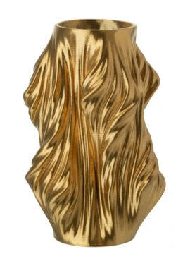J-Line - Irregular 3D Design Vase - Gold