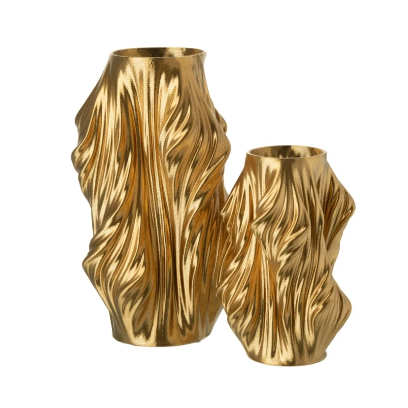 J-Line - Vaso Disegno 3D Irregolare - Oro