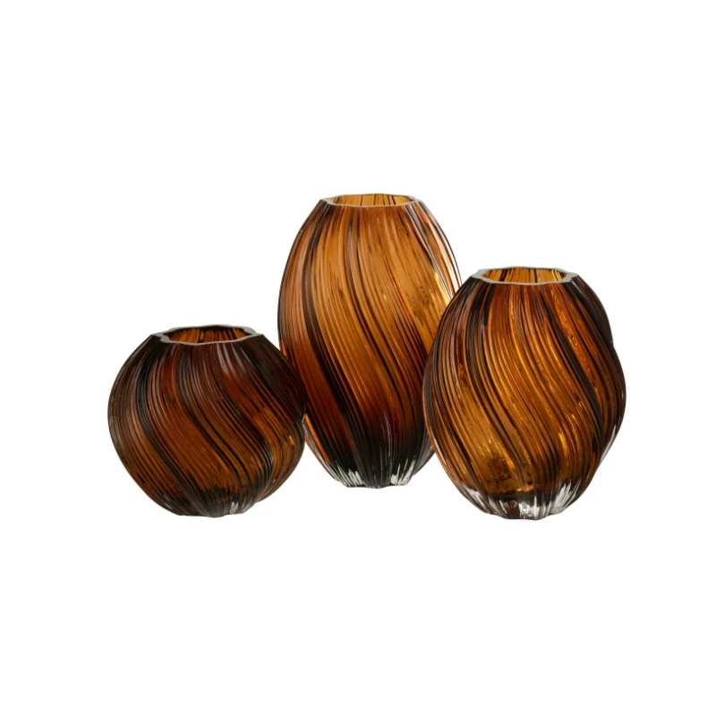 J-Line - Carol Vase - Brown