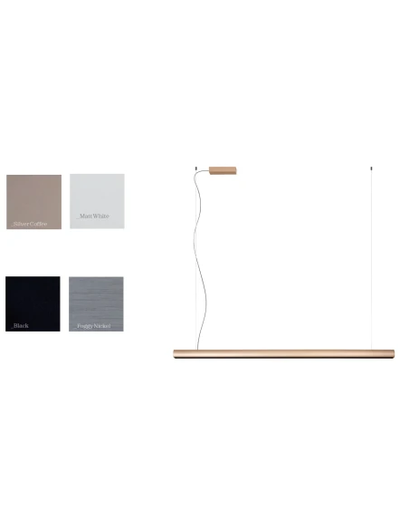 Redo Group - Cityline Lampada a Sospensione - Silver Coffee / Nero Opaco